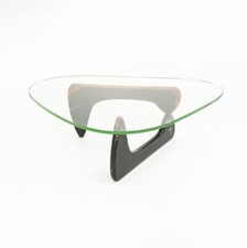 1950s Isamu Noguchi IN-50 Coffee Table for Herman Miller Ebonized Birch & Glass