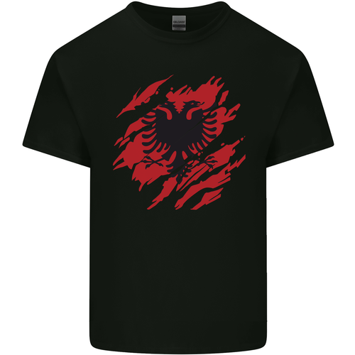 Torn Albania Flag Albanian Day Football Mens Light Cotton T-Shirt - Picture 1 of 31