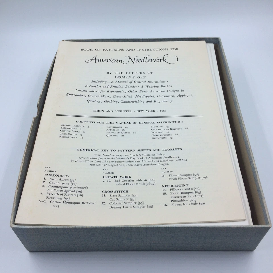 Vintage Womans Day Early American Needlework manual patterns instructions 1963 - Image 2 of 4