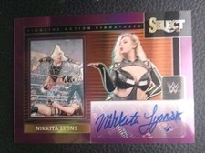 2024 WWE Select Nikkita Lyons Purple Ringside Action Auto /35