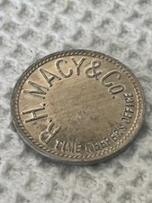 1900s New York City Token R H Macy & Co Department Store Time Keepers Office