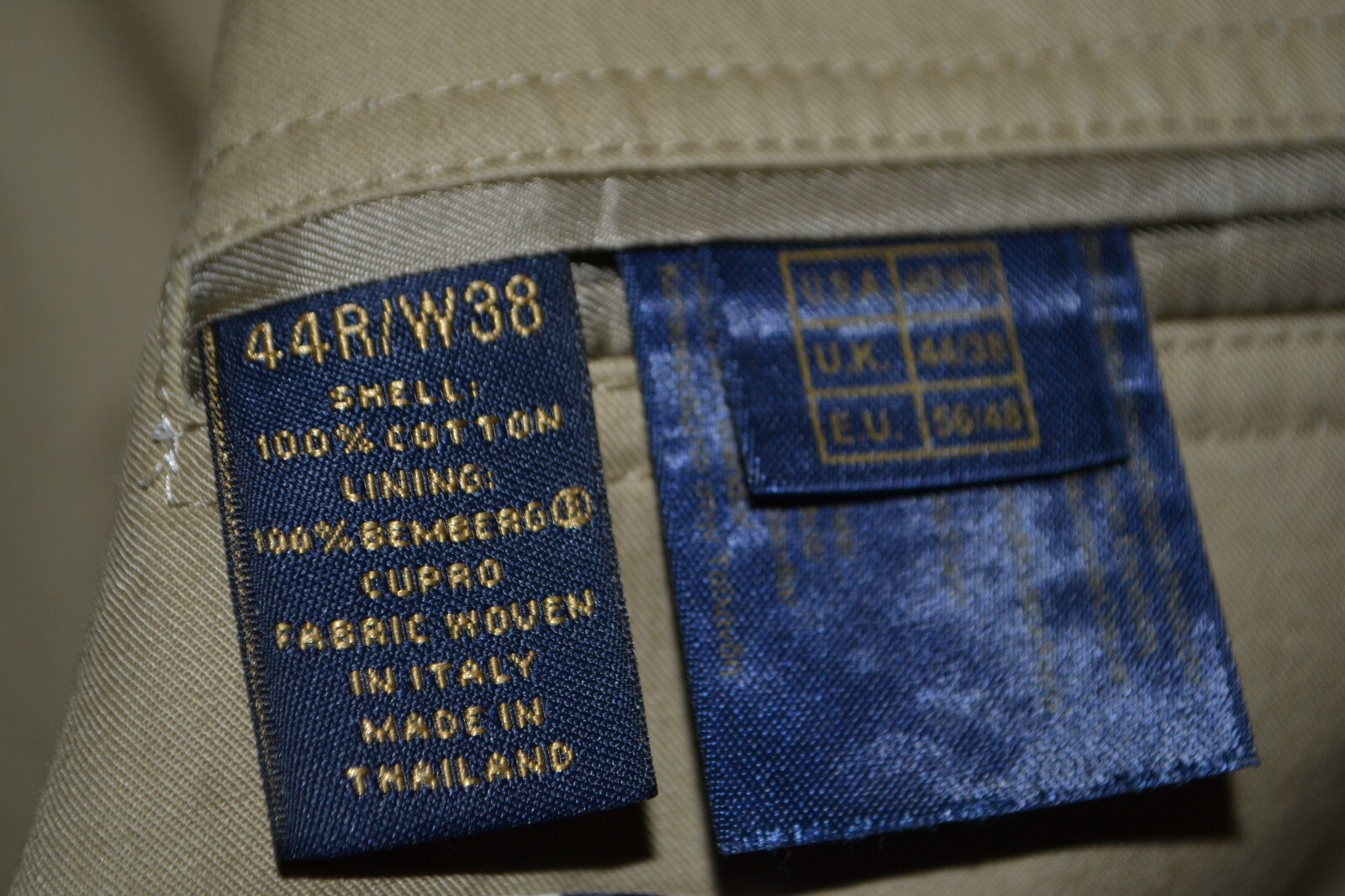 Brooks Brothers Men Fitzgerald Khaki Parial Lining 2 Button Sports Coat Sz 44R thumbnail 11