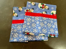 Set Of 2 New Standard Size 100 Cotton Handmade Pillowcases Christmas