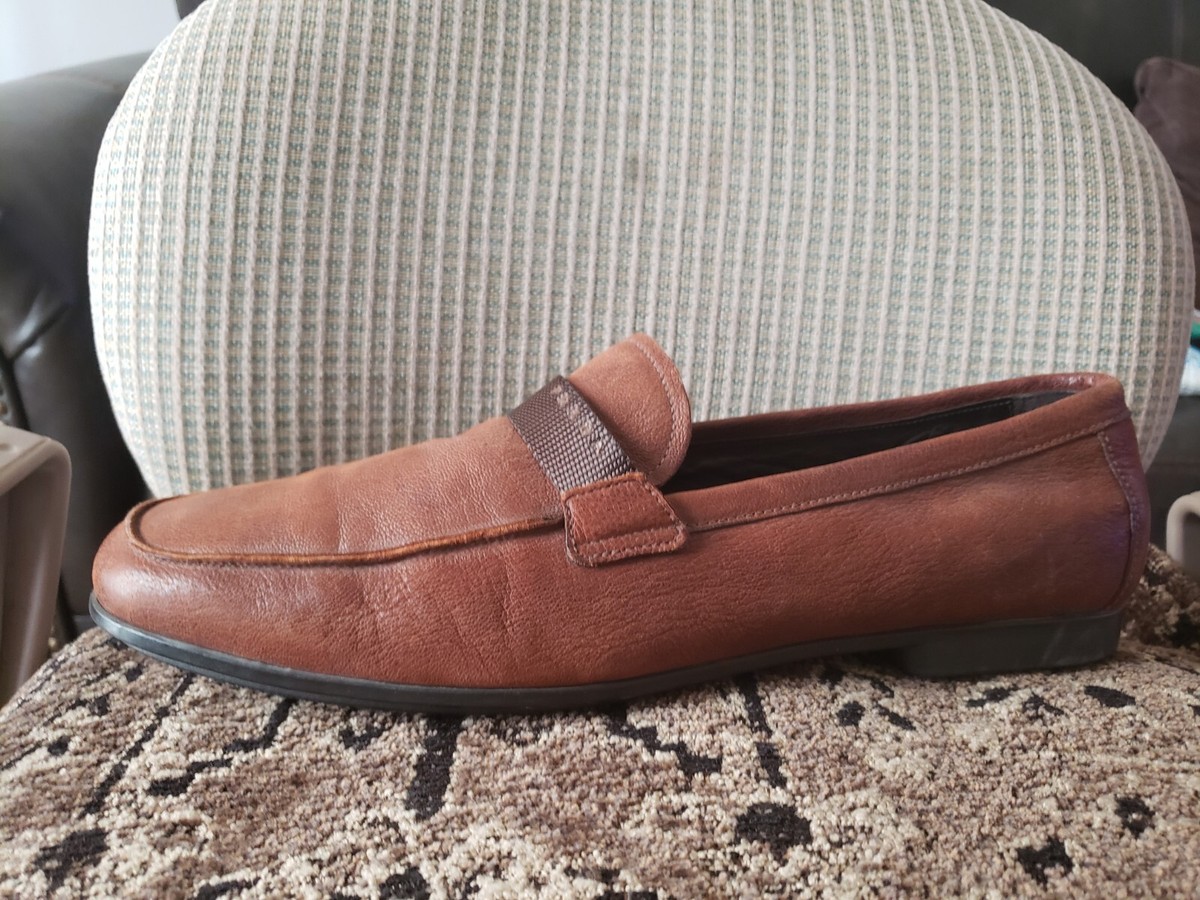 PRADA Leather Penny Loafer Dress Shoes - Brown - NEW - UK 9.5 US 10.5 PRADA Leather Sole Penny Loafer Dress Suit Shoes Brown NEW  main image 4