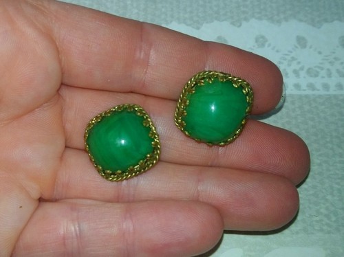 Boucles D'oreilles Clips Vintage Dorées - Très Bon état, Fantaisie, Occasion