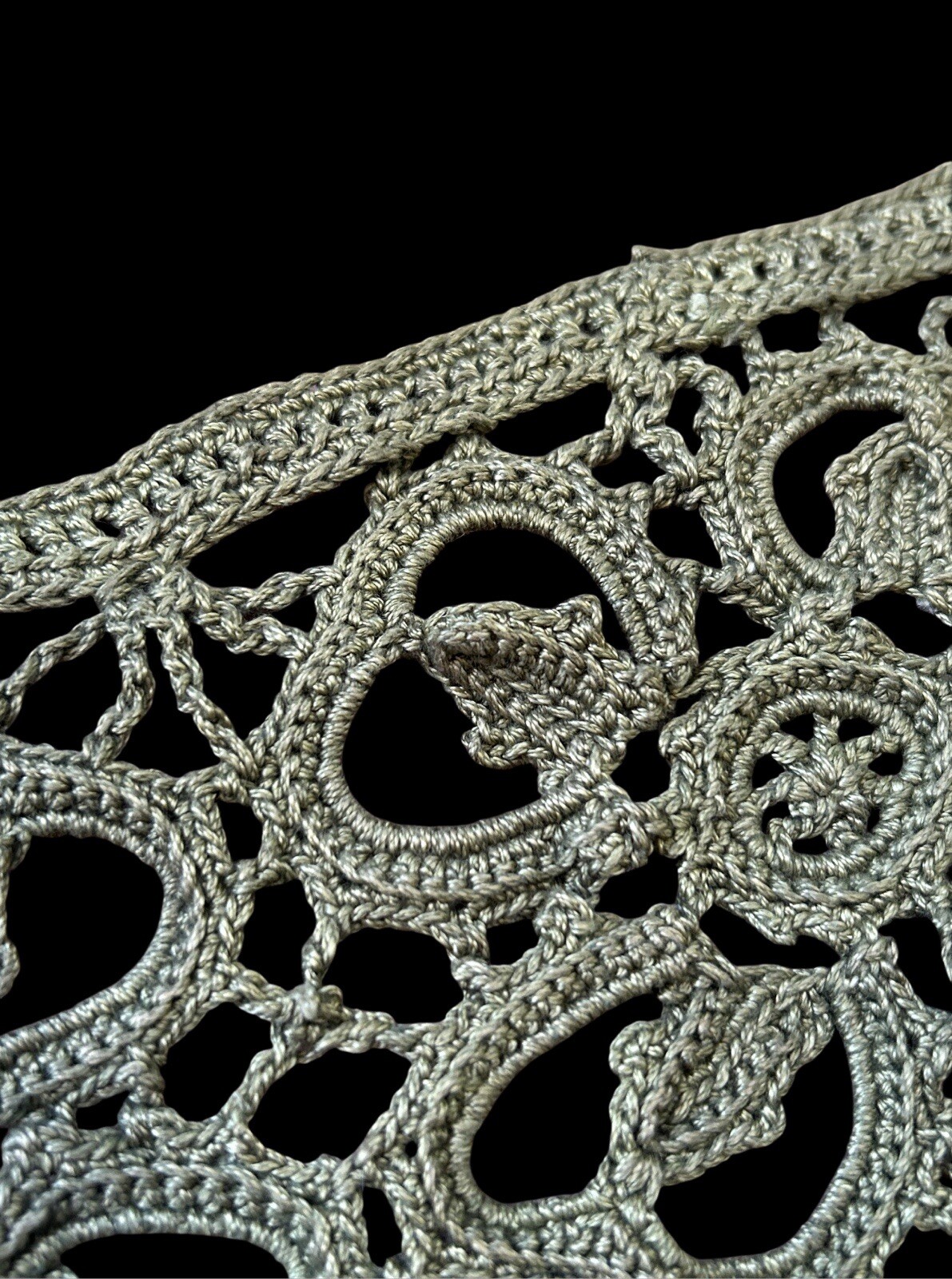 Women’s Romeo Gigli Green Crochet Belt/Skirt Accessories Vintage SS1990 image 5