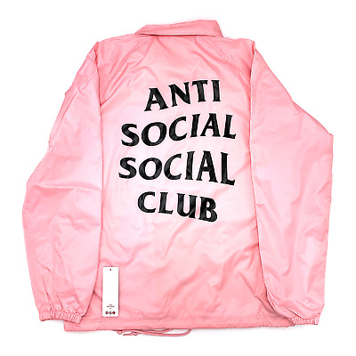 Antisocial Social Club Coach Jacket Pink White (ASSW335) Men's Size M-L |  eBay