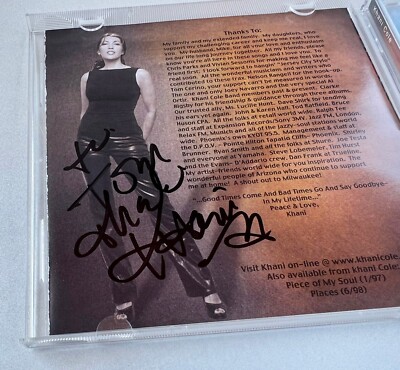 KHANI COLE - Lifetime CD SIGNED/AUTOGRAPHED *AUTHENTIC* 2001