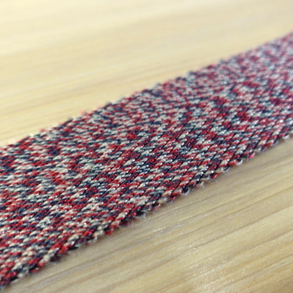 Ремень перепончатый взрослый 32 красный фиолетовый меланж золото двойная пряжка опрятный инди унисекс - Изображение 3 из 4