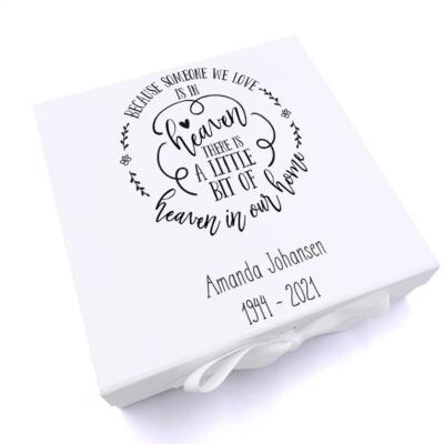 Ein bisschen Himmel in unserem Haus Memorial Erinnerung Andenkenbox Geschenk UV-252