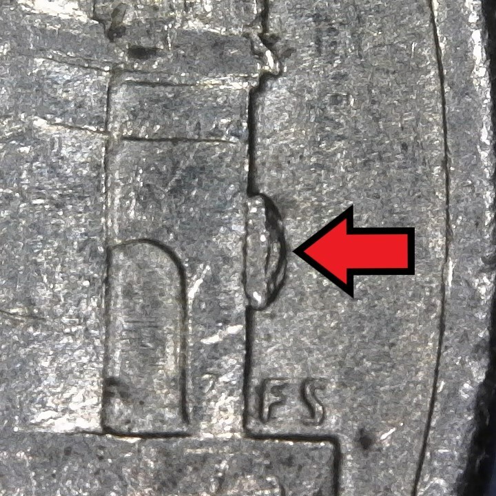 2006-P Jefferson Nickel Circulated Die Chip 