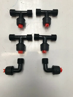 ATV / Quad Sprayer Spares 50, 60, 100 ltr COMPLETE SET of new 'T' & 'L' Pieces