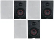 (6) Rockville WA658 6.5" In-Wall Home Speakers w Kevlar Woofer+Silk Dome Tweeter