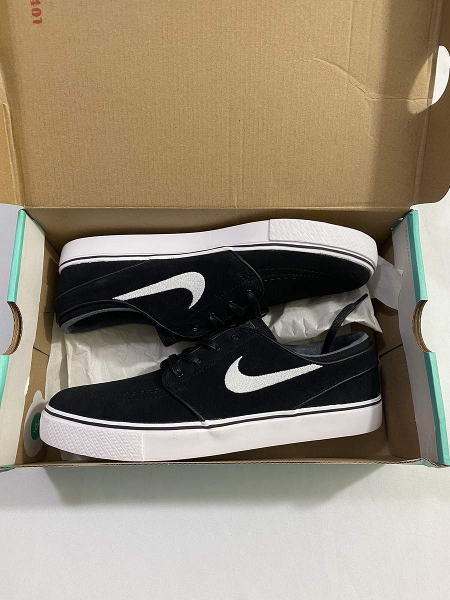 New Mens Size 9 Black White Nike SB Zoom Stefan Janoski