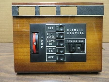 MERCEDES BENZ w107 CLIMATE CONTROL HEAD + WOOD BEZEL HEAT A/C OEM # 1168301485