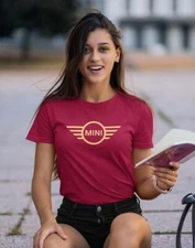 Mini Cooper Tee Adorable Womens T-shirt Classic Car Lovers Retro Enthusiast Gift