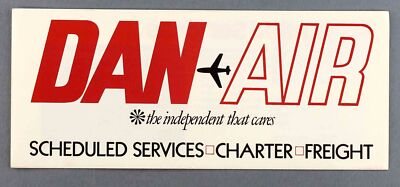 DAN AIR VINTAGE AIRLINE BROCHURE BAC1-11 DE HAVILLAND COMET NORD 262 ONE-ELEVEN