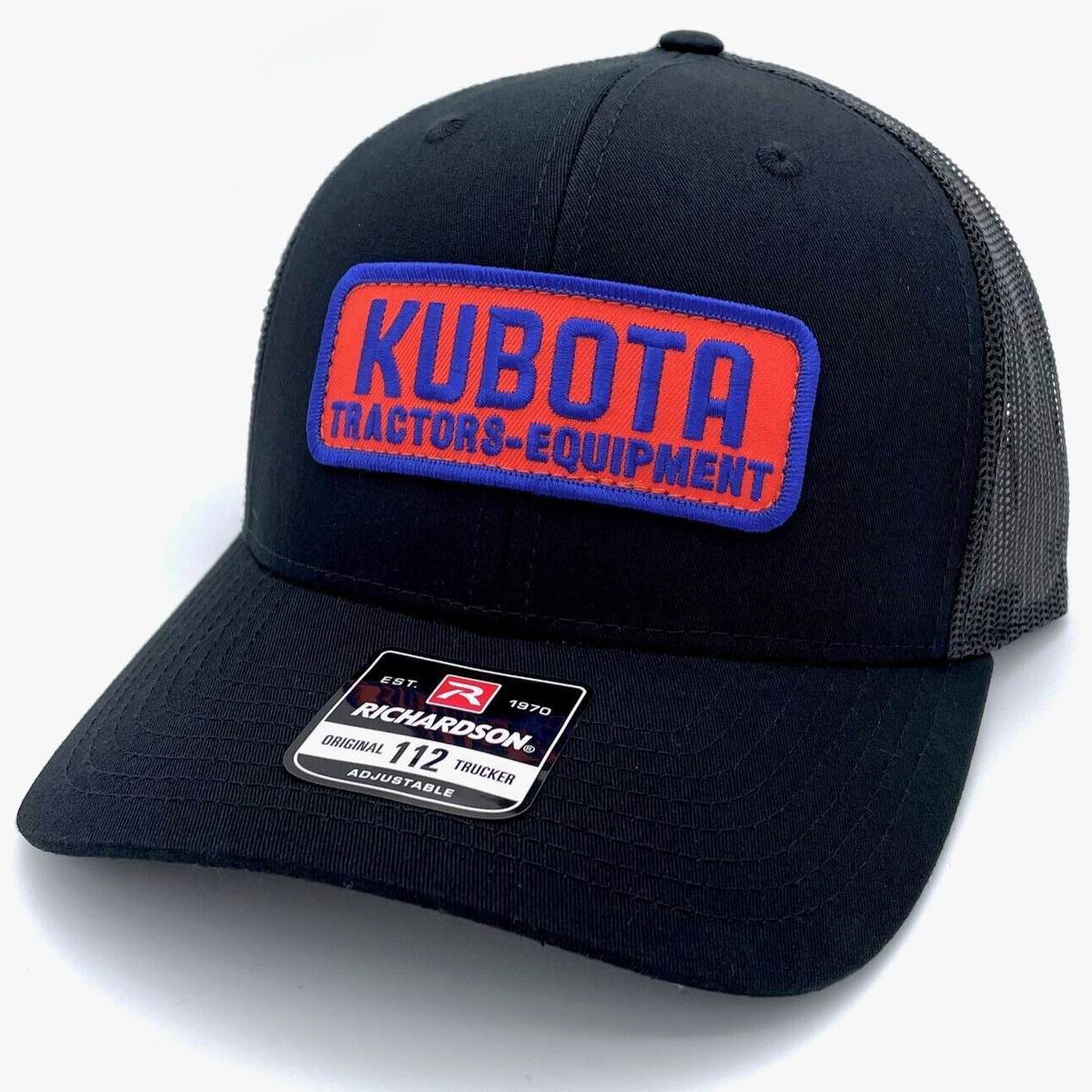 Kubota Vintage Patch Hat - Richardson 112 Black Trucker Cap