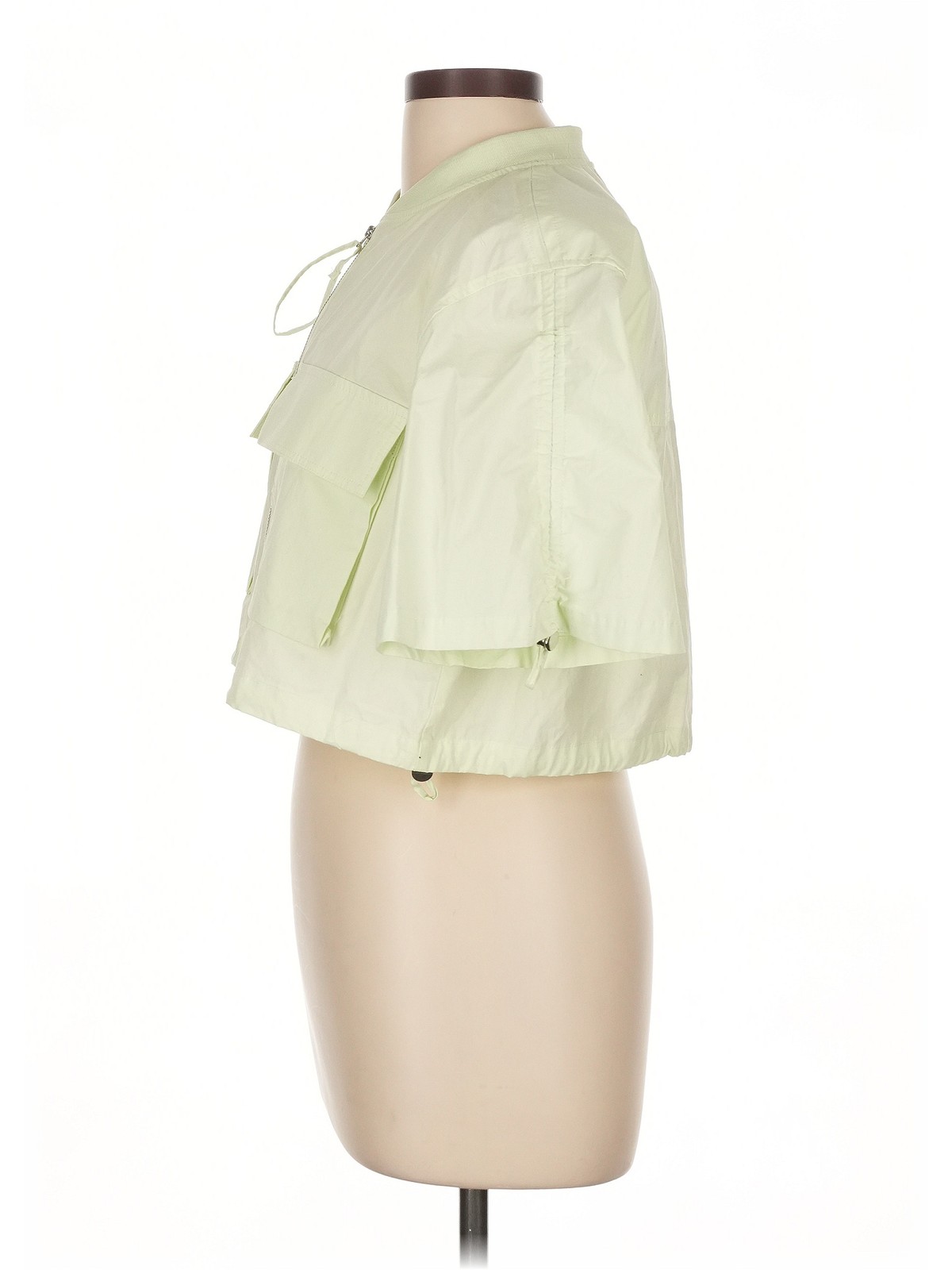 Zara Women Green Raincoat L thumbnail 4