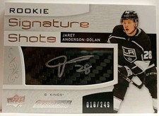 Jaret Anderson-Dolan 2018-19 UD Engrained Rookie Signature Shots 018/249 NM/M