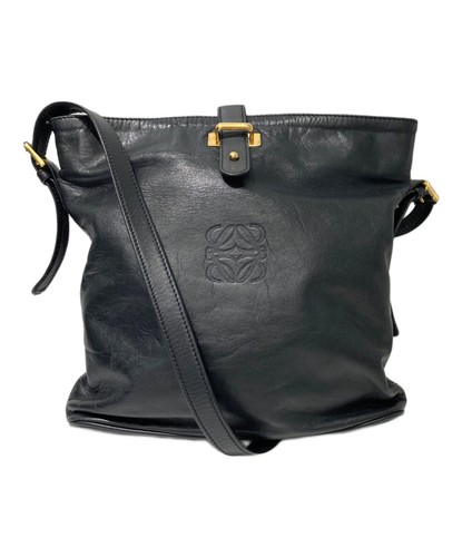 LOEWE Shoulder bag Leather Black Vintage From Japan