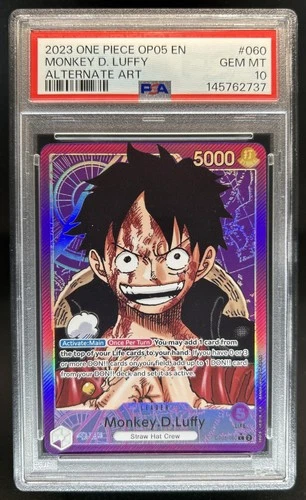2023 One Piece New Era Monkey.D.Luffy Leader Alt Art #OP05-060 PSA 10 GEM MINT