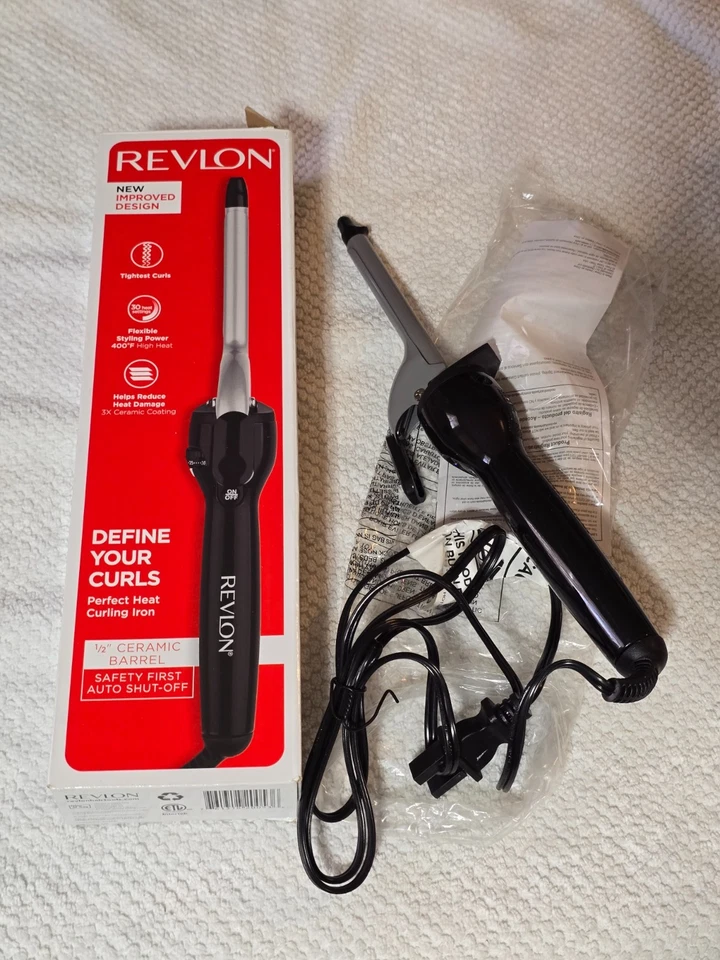 Revlon Perfect Heat Curling Iron 1/2" Ceramic Barrel 30 Sec Heat Up RV053CP4 - Image 2 of 4