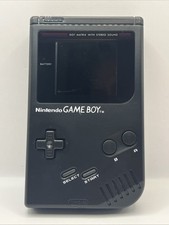 Black Nintendo Classic Game Boy DMG With Upgraded Backlit IPS LCD Screen