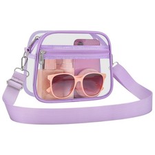 Clear Bag for Stadium Events Crossbody Bags for Women and Men Clear Purse for...