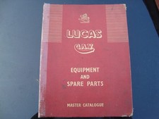 LUCAS MASTER CATALOGUE EQUIPMENT SPARE PARTS 400E 1945-1960  VERY RARE
