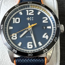 Christopher Ward C7 Rapide Automatic Blue Dial w Box and Papers on Rubber Strap