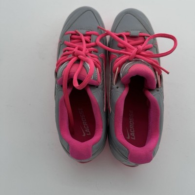 Nike SpeedLax Lacrosse Cleats Gray/Pink Size 11