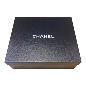 Chanel Empty Black Box Shoe Gift Set Tissue Paper Card 12x10x4.5 Storage