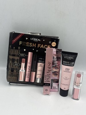 L'Oreal Fresh Face Trio Set Mascara Glow Paradise Lippenstift & Primer - Imperfect