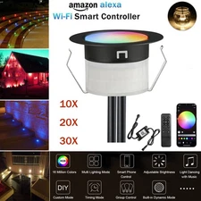 WIFI Controlled Outdoor LED Deck Light Path Garden Patio Pathway Stair Lamp RGBW