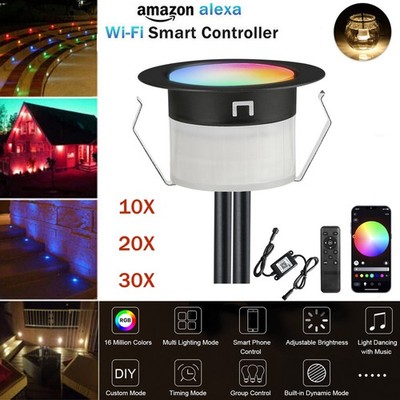 RGBW Φ1.22' WiFi Control Deck Light RGB/Warm White Step Light Low Voltage DC12V
