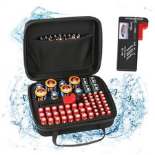 Battery Organizer, Battery Organizer Storage Case with Tester BT Black-Small