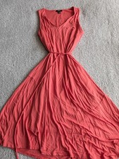 Simply Vera Vera Wang Coral Sleeveless V-Neck Maxi Dress Size Small NWOT