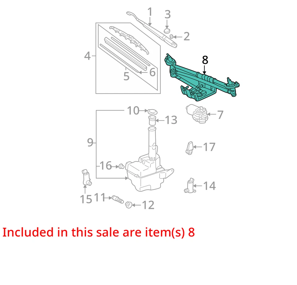 Toyota Sienna 2002 limpiaparabrisas transmisión OEM 148 k millas - LKQ402978329 Foto 4 de 4