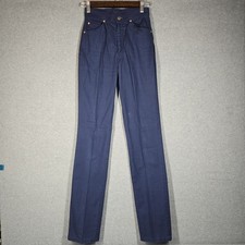 Vintage 70s Levis Pants 573 Navy Straight Leg High Rise Scovill Zipper Sz 5