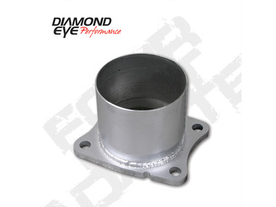 Diamond Eye 321045 4 Bolt Adapter 4'' Aluminized for 01-07.5 Chevy/GMC 6.6L