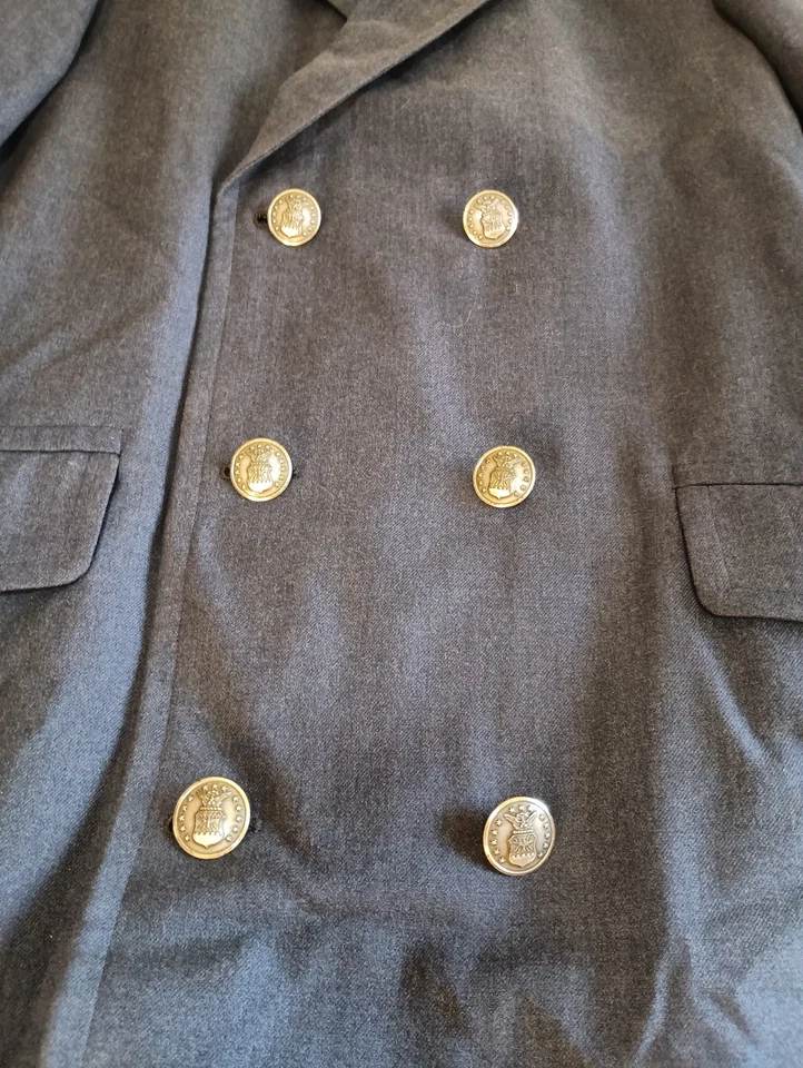 Abrigo de vestir formal de doble botonadura de la USAF Foto 2 de 4