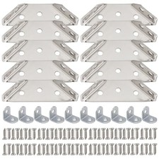 20 Pcs 2 Types Stainless Steel Furniture Corner Connectors, Multifunction