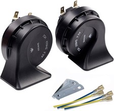 Motorcycle Horn Loud Truck Horn Train Horns Waterproof H Color: Black car horn