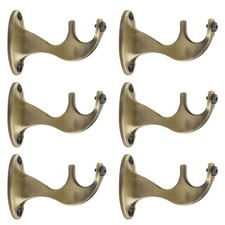 Antique Finish Bracket Rod Heavy Support for Home Curtain Support (Pack of 6)