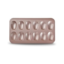 Madeleines Backform, 12 Mulden Madeleine Form, Karbonstahl mit Antihaftbeschi...