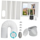 Portable AC Window Vent Kit with 5.9” Panel Set + Exhaust Hose(Length-59")