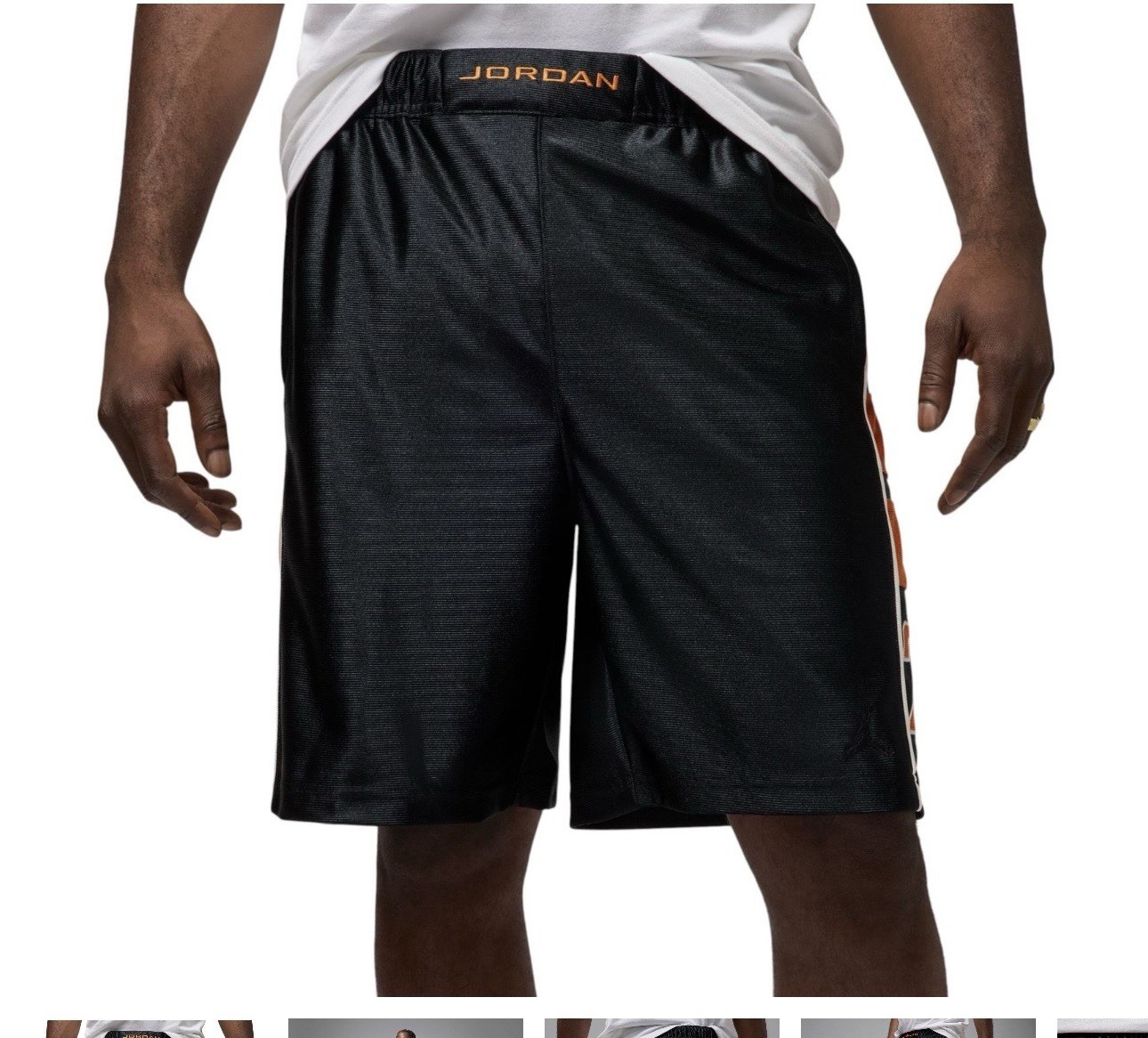 Air Jordan Cat Scratch Shorts Size XL  New Orange thumbnail 2