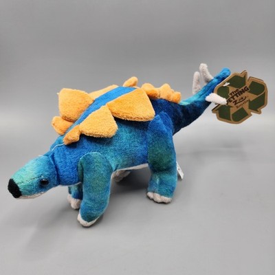 The Petting Zoo Plush Stegosaurus Dinosaur Blue Orange Stuffed Animal Toy NWT