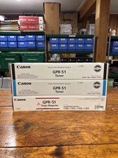 Canon GPR-51 Toner Cartridge Black Magenta Cyan KMC 3 Color Set New